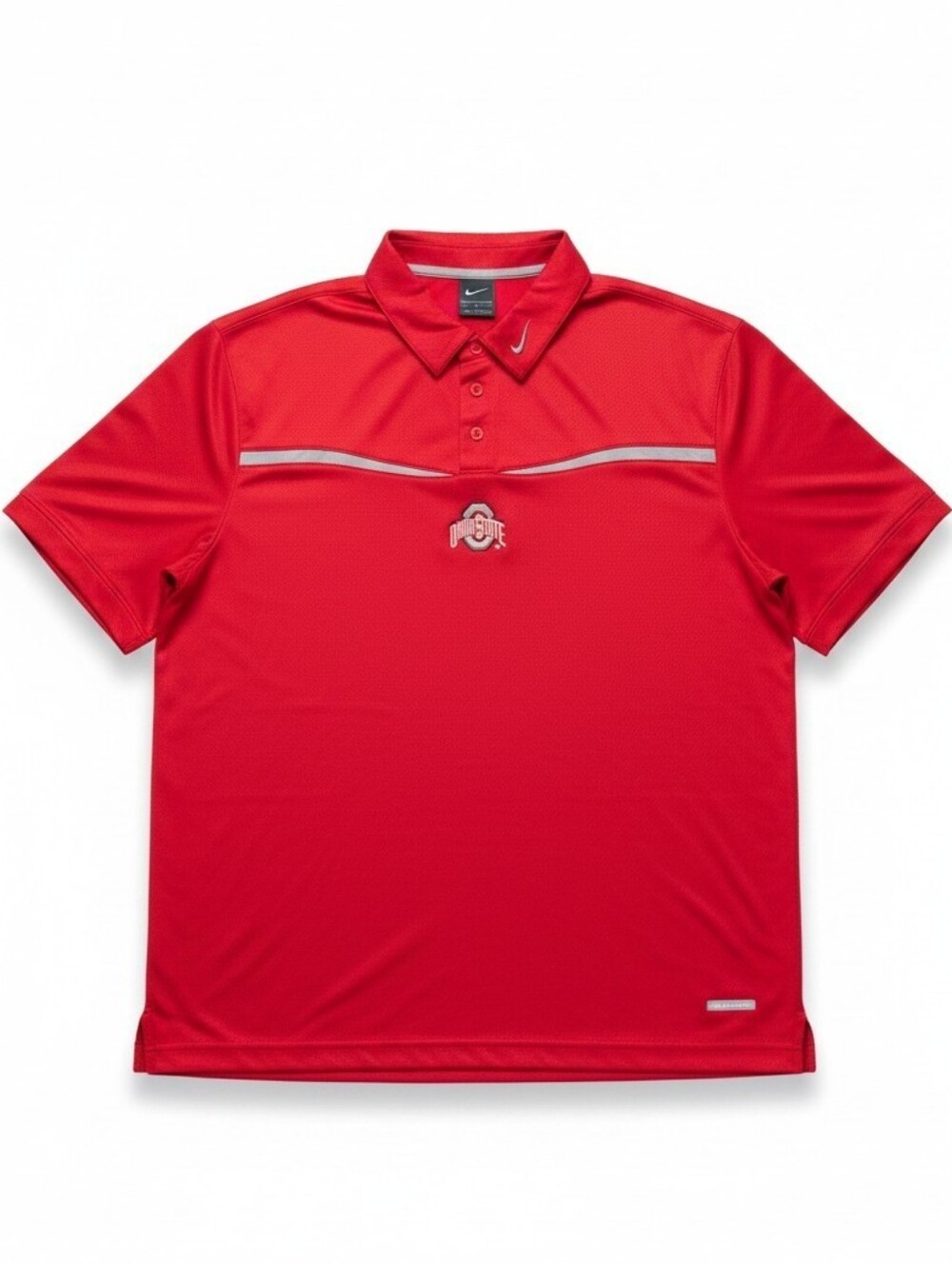 Nike Sphere Dry Ohio State Buckeyes Golf Polo Shirt L Authentic NCAA Big 10